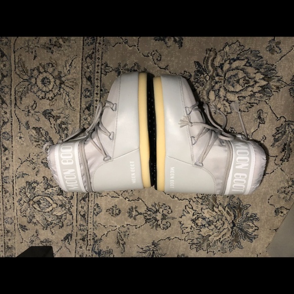 Moon Boot Icon Low Nylon Snow Boots Glacier Grey - Picture 8 of 13